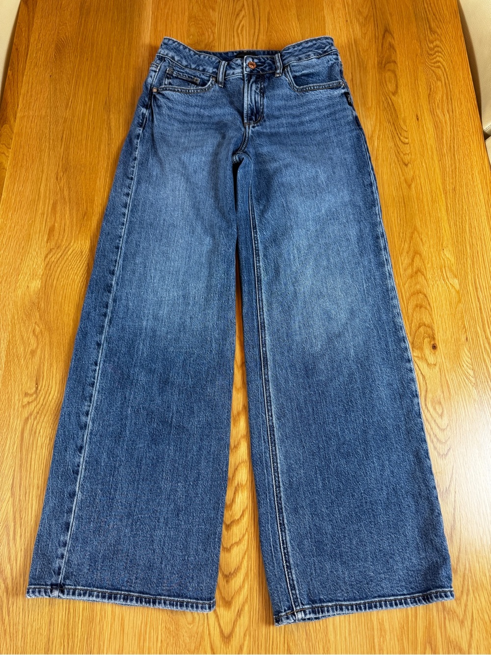 Silver Jeans Suki Wide Leg Denim in Medium Blue Wash